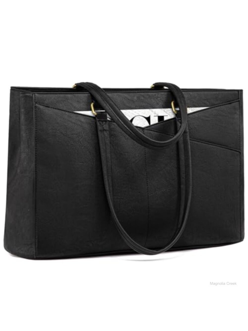 PU Leather Laptop Tote Bag Briefcase for Women Work Travel